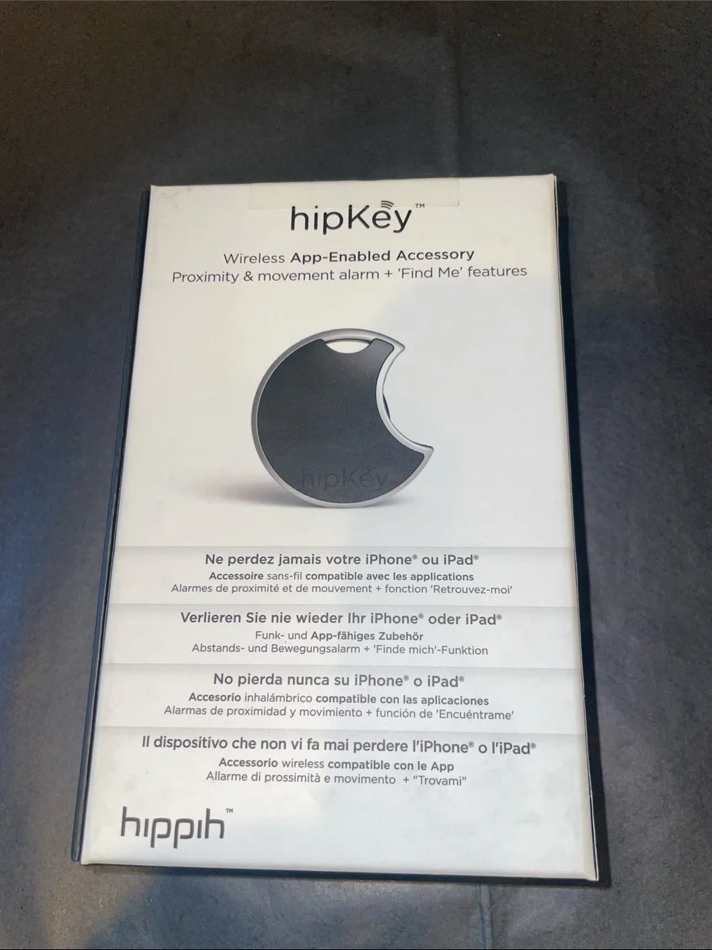 hipKey Bluetooth Device Tracker - Black